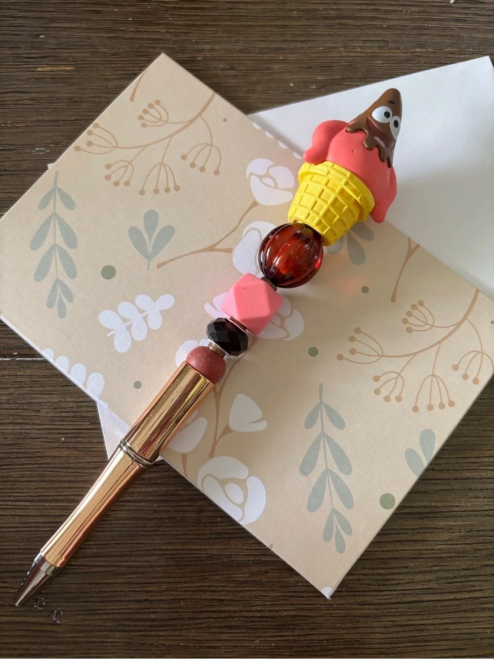 SpongeBob SquarePants: Goofy Goober Patrick handmade beaded pen